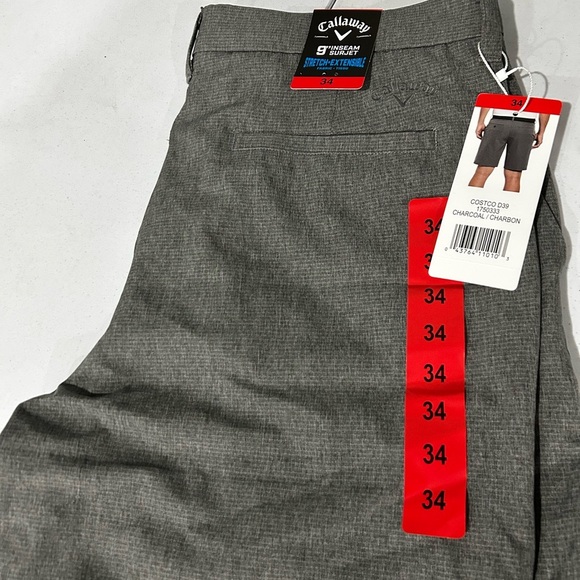 Callaway Men's Charcoal Athletic Shorts - Picture 1 of 4